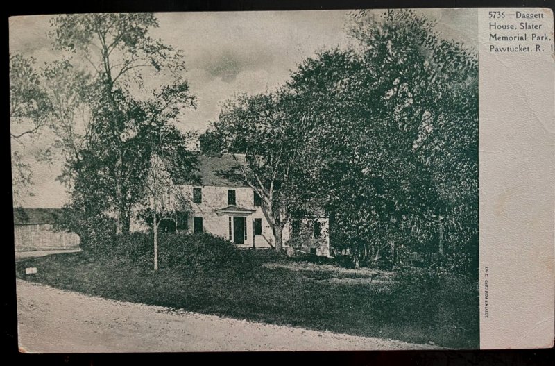 Vintage Postcard 1901-1907 Daggett House, Slatter Memorial Park, Pawtucket, RI