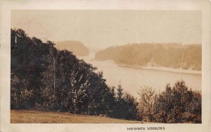 Bangor Maine Hampden Narrows Birds Eye View Real Photo Postcard AA84325