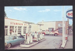 PARMA OHIO SOHIO GAS STATION STANDARD OIL OLD CARS ADVERTISING POSTCARD