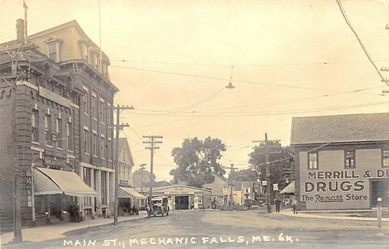 Mechanic Falls ME  Storefronts Central Garage Lewiston Trust Bank RPPC