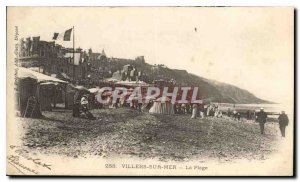 Old Postcard Villers sur Mer Beach