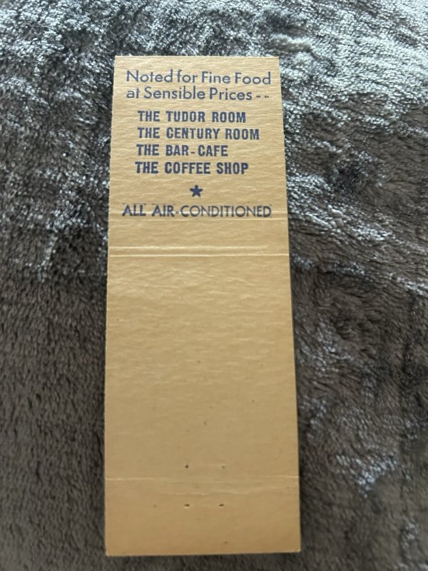 The Commodore Hotel New York Vintage Matchbook Cover MB74