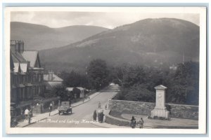 c1910's Station Road Latrigg Keswick Monument England RPPC Photo Postcard