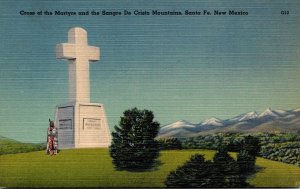 New Mexico Santa Fe Cross Of The Martyrs & The Sonora De Cristo Mountains