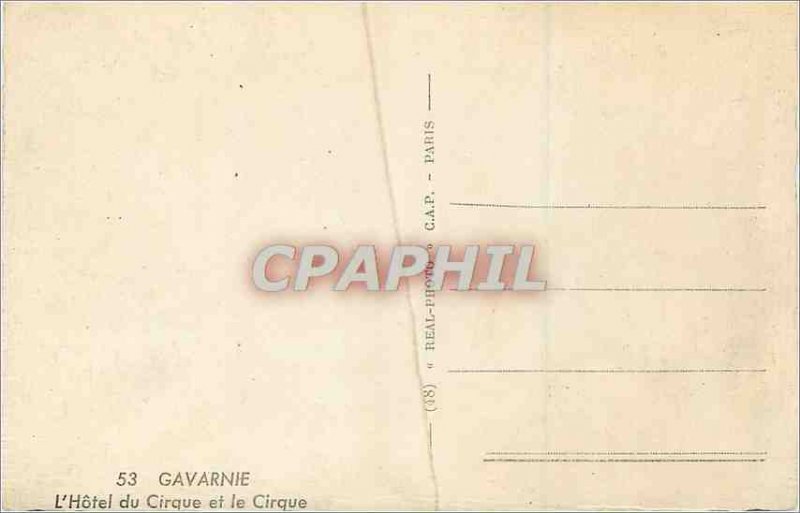 Postcard Modern Hotel Gavarnie Circus and Cirque