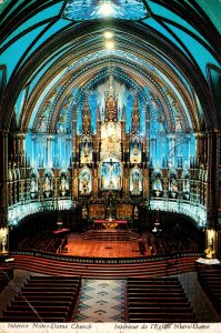 Canada Montreal Interior View Of Notre Dame Church 1973