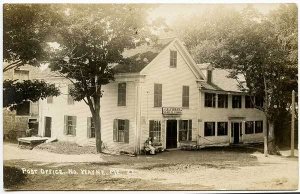 North Wayne ME Post Office Variety Store Dirt Road RPPC Real Photo Postcard