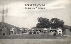 Staunton Virginia VA Motel 1930s-50s Postcard