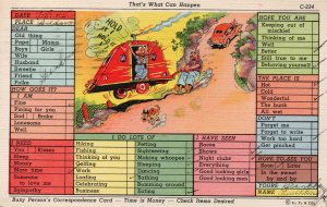 11186 Busy Person's Postcard - Trailer Theme 1945