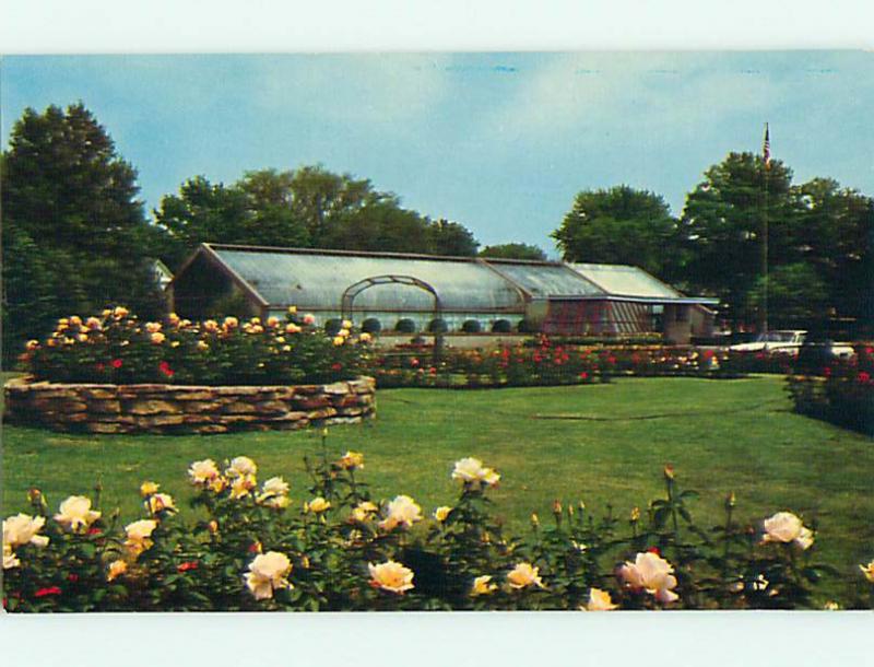 Unused Pre-1980 ROSE GARDEN & PARK SCENE Davenport Iowa IA r8618