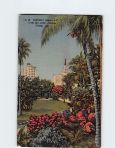 Postcard Beautiful Bayfront Park from the Rock Garden Miami Florida USA