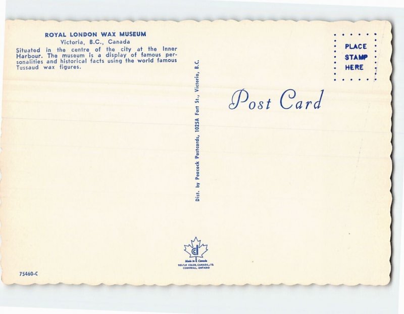 Postcard Royal London Wax Museum, Victoria, Canada