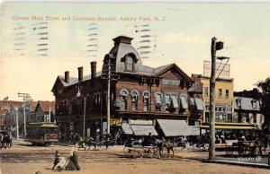 Asbury Park New Jersey corner of Main Street and Cookman Ave antique pc DD6742