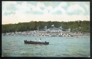 h992- HALIFAX Nova Scotia Postcard 1908 North West Arm Rowing Club by MacFarlane