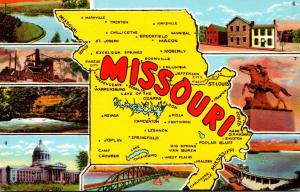 Missouri Multi Views and Map 1960