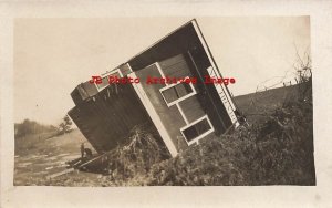 Depot, Indiana, New Trenton, RPPC, Big Four Railroad Station Disaster, Photo