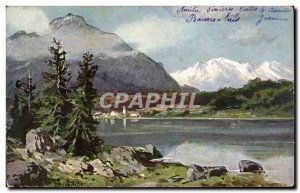 Old Postcard Lake Switzerland
