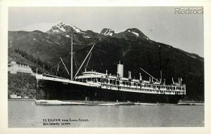 Steamer, AK, Juneau, Alaska, S.S. Aleutain, Oroway No. 34, RPPC