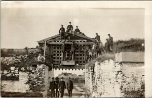 RPPC Fort Constitution Portsmouth NH Soldiers Gateway Construction Postcard V15