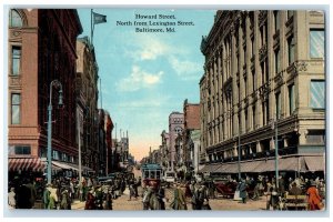 1913 Howard Street North From Lexington Street Baltimore Maryland MD Postcard