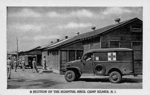 A Section of the Hospital Area Camp Kilmer N.J. World War II Era Postcard