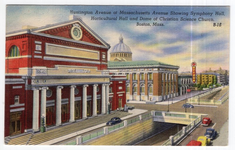 Boston, Mass, Huntington Avenue at Massachusetts Avenue