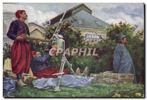 Postcard Old Army Zouaves Clay Pigeon Shooting Dubonnet