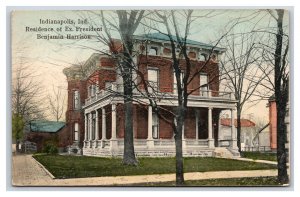 President Harrison Residence Indianapolis IN Indiana UNP DB Postcard O20