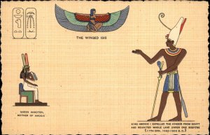 Egyptian Art Egyptology Hieroglyphics Egypt History c1920 Postcard #1