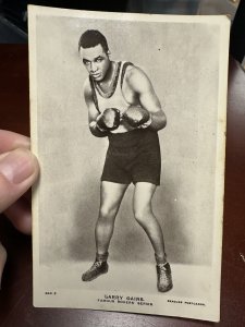 Vintage Postcard Larry Gaines Boxer Famous Boxer Boxing Sports