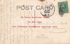VT, Bennington, Vermont, RPPC, Main Street, Business Area, 1915 PM, Photo