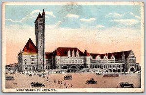 St. Louis Missouri 1914 Postcard Union Station Train Depot