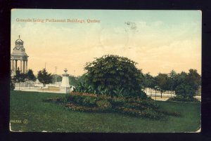 Quebec City, Quebec, Canada Postcard, Grounds Of Parliament Buildings, 1909!
