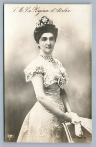 QUEEN OF ITALY ELENA OF MONTENEGRO ANTIQUE REAL PHOTO POSTCARD RPPC royalty