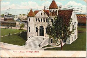 Public Library Billings MT Montana Postcard D81