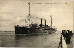 CPA St-NAZAIRE - L'Arrivée du Paquebot Transatlantique La Navarre (250946)