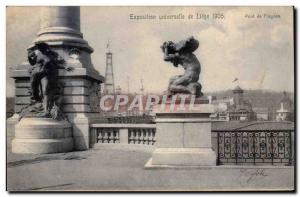 Belgium Belgie Liege Old Postcard Liege World Expo 1905 Bridge Fragnee