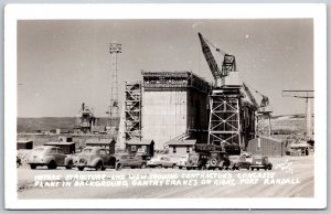 Vtg Picstown South Dakota SD Fort Randall Dam Construction RPPC 1940s Postcard