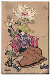 Old Postcard Japan Nippon Character