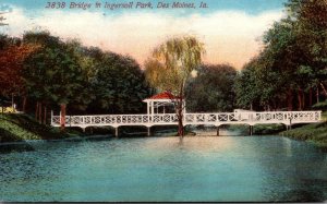 Iowa Des Moines Bridge In Ingersoll Park 1914