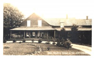 John Brown's Home In The Adirondacks Note Signage, Real Photo Postcard