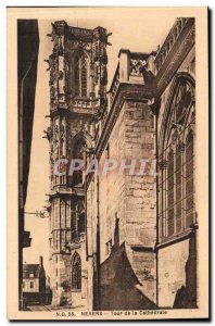 Nevers - Tower of the Cathedral - Old Postcard