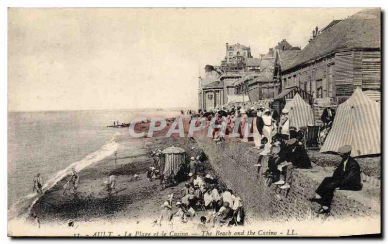 Old Postcard Ault The Beach and the Casino