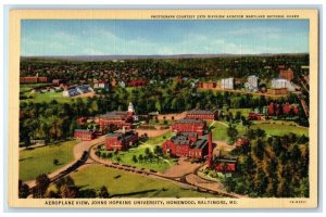 Aeroplane View Johns Hopkins University Homewood Baltimore Maryland MD Postcard