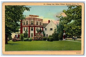 1950 Colony Inn Hilton Village Newport News Virginia VA Vintage Postcard