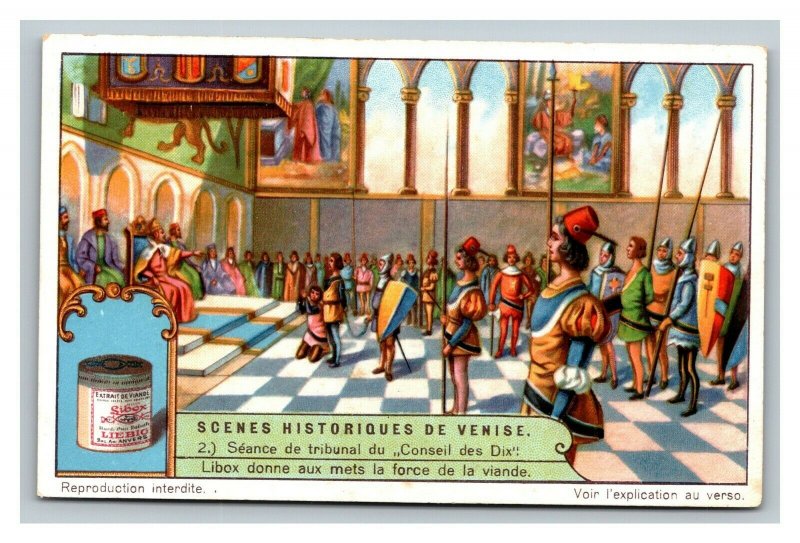 Vintage Liebig Trade Card - French - 4 of The History of Venice Set