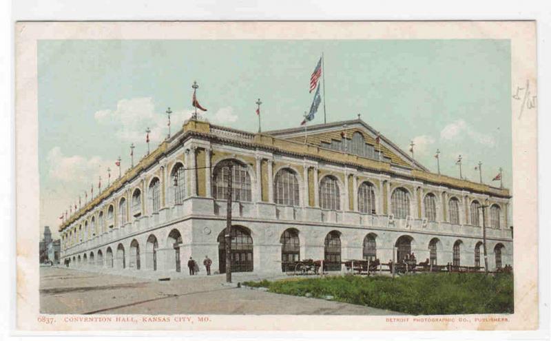 Convention Hall Kansas City Missouri 1907c postcard