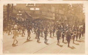 San Francisco California Parade Scene Marching Band Real Photo PC AA72988