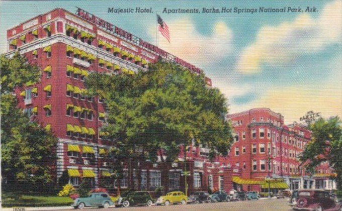 Arkansas Hot Springs Majestic Hotel Apartments and Baths 1949