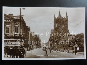 Northumberland: Newcastle on Tyne, Grainger Street RP c1936 - showing Trams